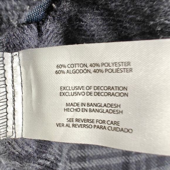 Orvis Men’s Plaid Flannel Shacket Button Up Shirt Jacket Gray Black Size L - Picture 9 of 11